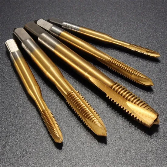 3PCS High Speed Steel Metric Hand Tap Set HSS Bright Finished Taper Plug Bottom